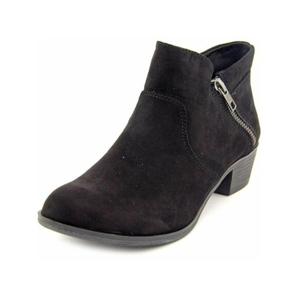 American Rag Abby Fabric Closed Toe Ankle Boot Women's Sz 6.5 Biker Goth Baddie - Picture 1 of 7